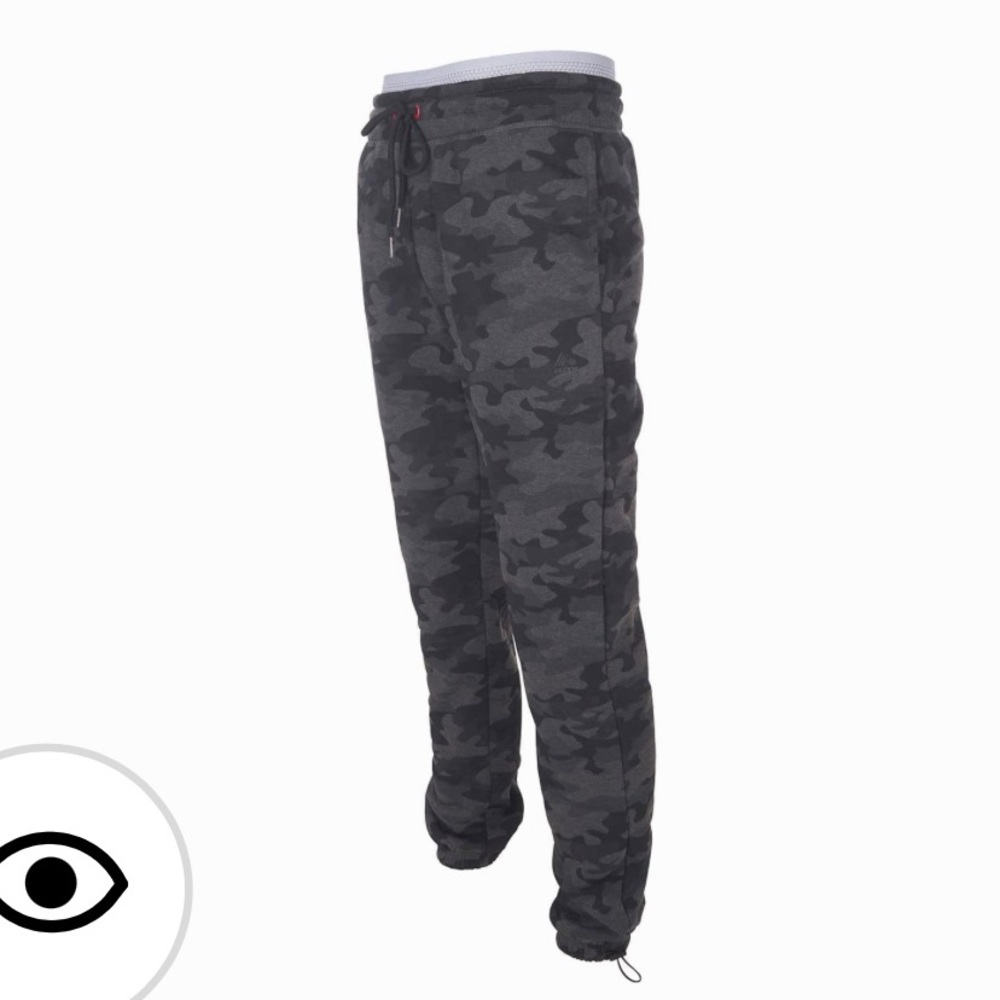 R.B.X. Dark Grey Camouflage Athletic Fleece Lined Tapered Jogger in Size Medium